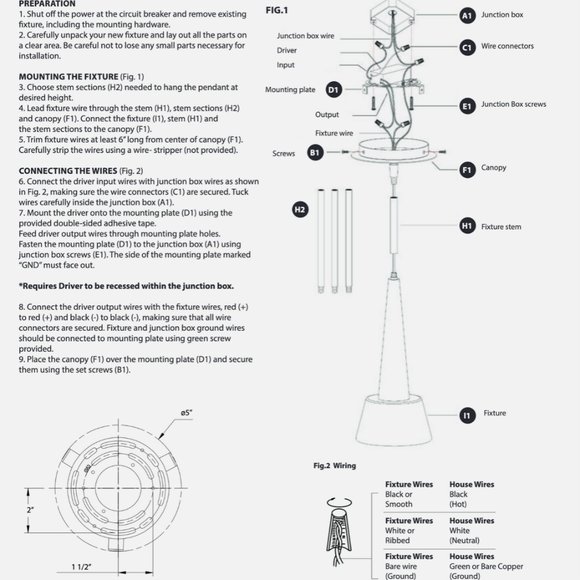 NIB 2 (two) WAC Lighting Rocket 5" Wide Brass LED Mini Pendant Metal Shade - Picture 4 of 8